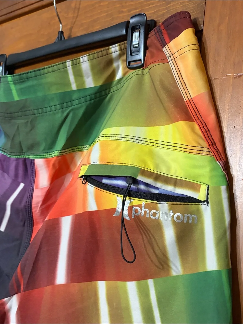 Hurley Men’s Multicolor Striped Boardshorts - Green/Red/Yellow/Purple/Blue